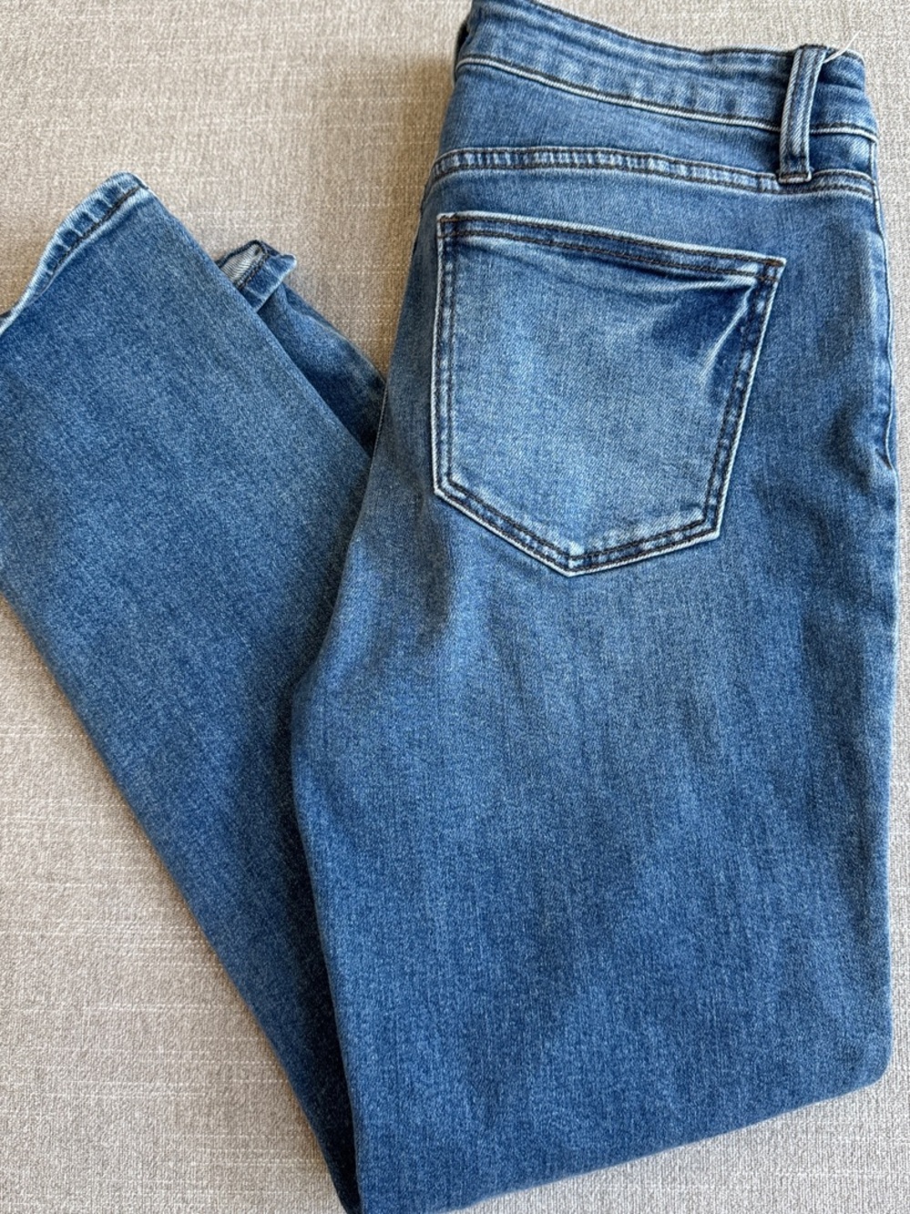 Studio Blue Distressed Skinny Jeans Size 30 Stretch Denim Medium Wash